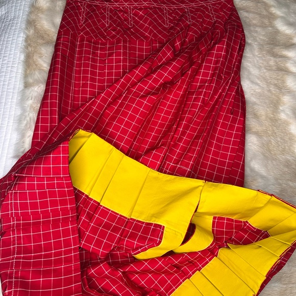 Tory Burch Red Plaid skirt - Picture 2 of 5